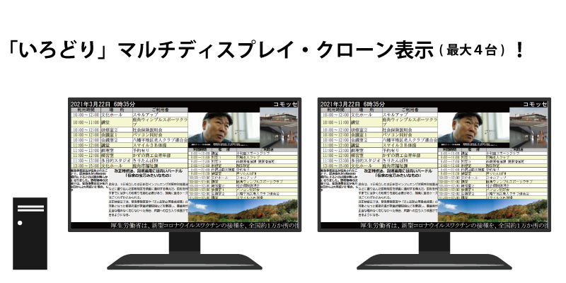 ビジネスサイネージ「いろどり」